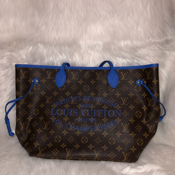 louis vuitton neverfull blue